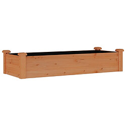 Maison Chic Jardinière,Lit surélevé de jardin - Bac à fleurs - pot de fleur doublure 120x45x25 cm bois massif sapin -GKD85141