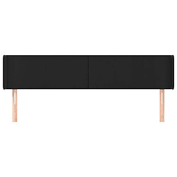 Avis Maison Chic Tête de lit scandinave avec oreilles,meuble de chambre Noir 203x16x78/88 cm Similicuir -MN11773