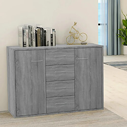 vidaXL Buffet Sonoma gris 88x30x65 cm Bois d'ingénierie