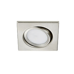 Lumière Downlight Encastrable Carré Moderne Nickel Mat 3000K