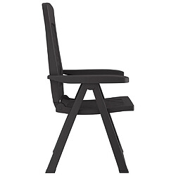 Maison Chic Lot de 2 Chaises inclinables de jardin - Fauteuil d'extérieur anthracite PP -MN59866 pas cher