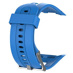 Wewoo Bracelet pour montre connectée Dragonne Sport en silicone Garmin Forerunner 10/15 bleu foncé