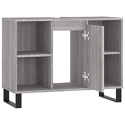 Maison Chic Armoire salle de bain,Meuble de rangement de salle de bain,Meuble haut sonoma gris 80x33x60 cm bois d'ingénierie -GKD457275 pas cher