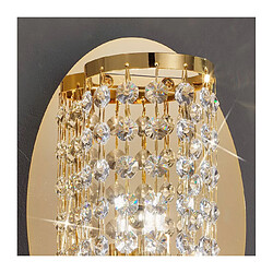 Avis Luminaire Center Applique murale design en cristal CHARLESTON Or 24 Carats 1 ampoule