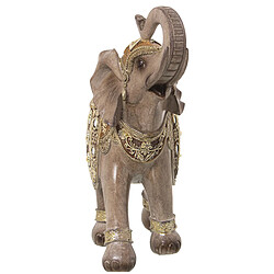 Figurine Décorative Alexandra House Living Gris Doré Plastique Eléphant 13 x 25 x 26 cm