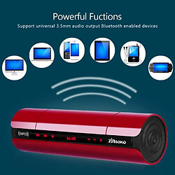 Avis Enceinte Bluetooth Stéréo Haut-Parleur Sans Fil NFC Portable Zinsoko KR-8800 pour PC Smartphone Parfait pour Promenade Voyage Rouge