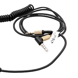 vhbw Câble audio AUX compatible avec Marshall Kilburn, Kilburn 2 casque - Avec prise jack 3,5 mm, 150 - 230 cm, or / noir