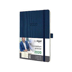 SIGEL C2032 Agenda semainier 2020 Conceptum, couverture souple, 13, 5 x 21 cm, bleu foncé