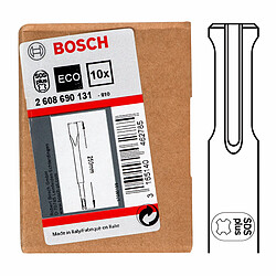 Bosch Burin plat SDS-plus L.250mm coupe droit-B.20mm SDS-PLUS Eco 10er Pk.