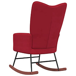 Acheter Maison Chic Chaise à bascule | Fauteuil Relax, design moderne Rouge bordeaux Velours -GKD62518