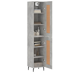 Avis Maison Chic Buffet,Meuble de Rangement,commode pour salon,Cuisine Gris béton 34,5x34x180 cm Bois d'ingénierie -MN88303