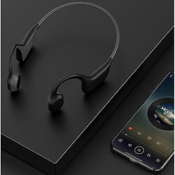 Universal Bluetooth 5.0 Casque sans fil Casque à conduction osseuse Casque sport extérieur (noir)