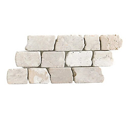 Pegane Carrelage mosaïque / Plaque de mosaïque mosaïque mur et sol en marbre naturel coloris blanc - 15 x 30,5 cm