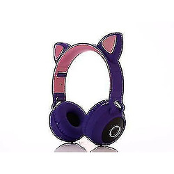 Universal Casque casque Caterpillar pliable enfant bluetooth 5.0 (violet et rose) 