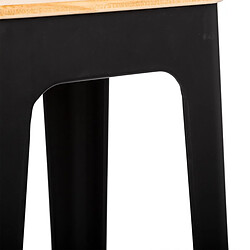 Avis Atmosphera, Createur D'Interieur Tabouret Bar Métal Loga Noir - Atmosphera