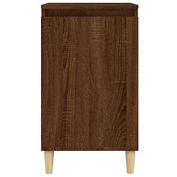 Maison Chic Tables de chevet 2pcs - Table basse Table de nuit - chêne marron 40x35x70cm bois d'ingénierie -MN99996 pas cher