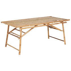 Beliani Table de jardin 180 x 90 cm Bois Bois clair TINDARI