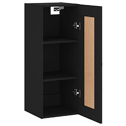 Acheter vidaXL Armoire murale noir 34,5x34x90 cm bois d'ingénierie