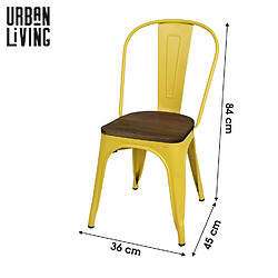 Urban Living Chaise vintage Liv H84 cm - Jaune