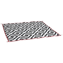 Bo-Camp Tapis d'extérieur Chill mat Lewisham 2x1,8 m M noir et blanc