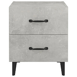 Avis vidaXL Tables de chevet 2 pcs Gris béton 40x35x47,5 cm