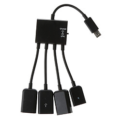 Hub USB 4 En 1 Micro Usb Hub Mâle à Femelle 3 Usb 2.0 Hôte Otg Câble Adaptateur