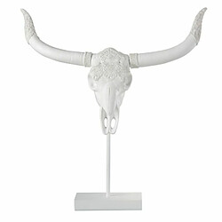 Paris Prix Statue Déco en Résine Crane 55cm Blanc