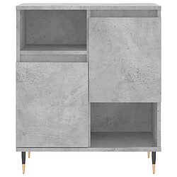 Maison Chic Buffet,Meuble de Rangement,commode pour salon,Cuisine Gris béton 60x35x70 cm Bois d'ingénierie -MN50370 pas cher