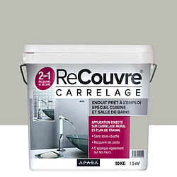 Apara Enduit carrelage EFFET BETON 10Kg, salle de bain, cuisine, recouvre les joints, lisse et décore, plusieurs coloris.-10kg-Béton RAL 7047