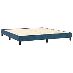 Sommier à lattes LED,Cadre à lattes de lit avec matelas pour Adulte Bleu foncé 160x200 cm -MN98463 pas cher