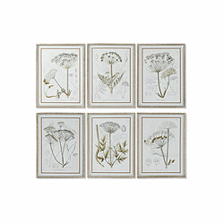 Cadre DKD Home Decor Moderne Plantes botaniques 45 x 2,5 x 60 cm (6 Unités) 