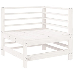 Avis vidaXL Salon de jardin 3 pcs blanc bois massif de pin