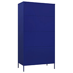 Acheter vidaXL Garde-robe Bleu marine 90x50x180 cm Acier