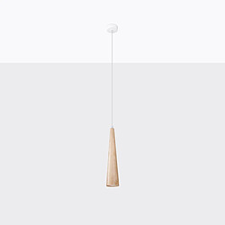 Sollux Lighting Lampe suspendue SULA 1 en bois naturel