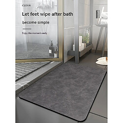 LUUCOZK Tapis de bain antidérapants absorbants à séchage rapide, tapis de décoration de salle de bain-Gris d'oie-80 x 120CM pas cher