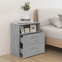 Avis Maison Chic Lot de 2 Tables de chevet,Table de nuit,Table d'appoint pour salon Gris béton 50x32x60 cm -MN23300