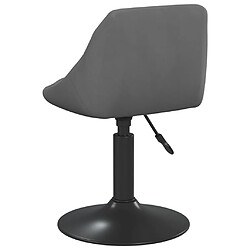 Acheter vidaXL Chaises pivotantes à manger lot de 4 gris foncé velours