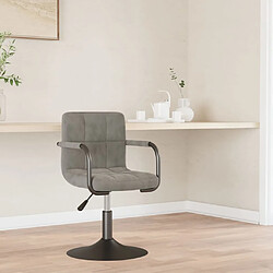 vidaXL Chaise de salle à manger Gris clair Velours 