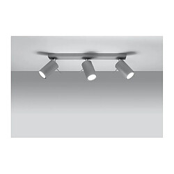 Avis Luminaire Center Plafonnier RING acier gris 3 ampoules