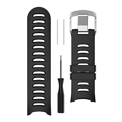 Wewoo Bracelet pour montre connectée de en silicone Smartwatch Garmin Forerunner 610 noir pas cher