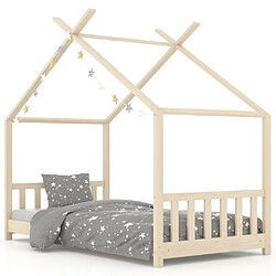 vidaXL Cadre de lit d'enfant Bois de pin massif 70x140 cm