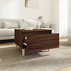 Avis Maison Chic Table d'appoint | Table Basse Chêne marron 50x46x35 cm Bois d'ingénierie -GKD21260