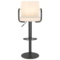 Avis vidaXL Tabourets de bar lot de 2 crème tissu