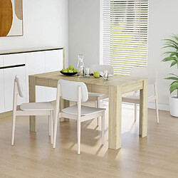 vidaXL Table à manger Chêne sonoma 140x74,5x76 cm Bois d'ingénierie 