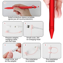 Acheter Wewoo Apple Pen Cover Couverture de protection anti-perdue pour Apple Pencil Rouge