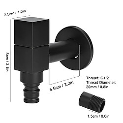 Avis ComfortXL Robinet en cuivre noir avec filetage g1/2 pour montage mural