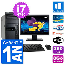 PC Tour Lenovo M93p Ecran 19" Intel i7-4790 RAM 8Go Disque 250Go Windows 10 Wifi · Occasion 