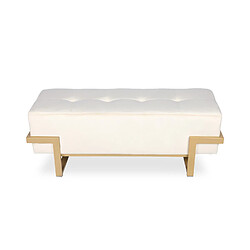 Banquette Selena Velours beige pieds or