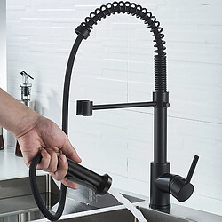 Acheter ComfortXL Robinet de cuisine noir flexible g1/2 à mélangeur d'eau chaude et froide pour évier