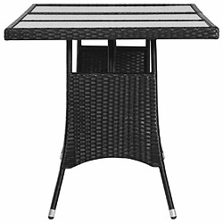 Avis Maison Chic Table de jardin | Table d'extérieur noir 170x80x74 cm résine tressée -GKD75151